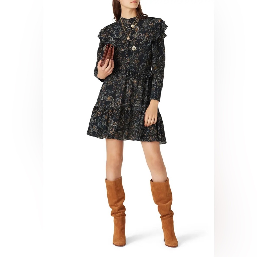 Nicholas paisley print dress, beautiful dark green